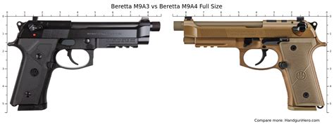 Beretta M9A3 vs M9A4 Comparison Chart